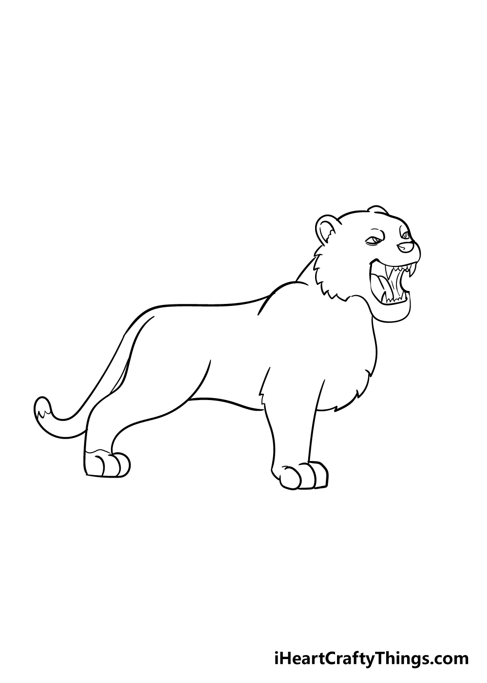 drawing tiger step 5