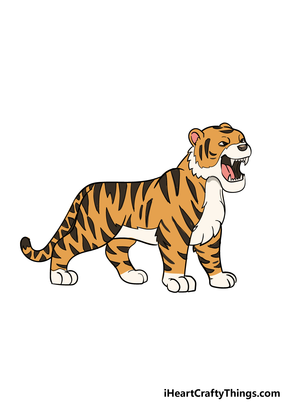 Tiger Drawing - How To Draw A Tiger Step By Step