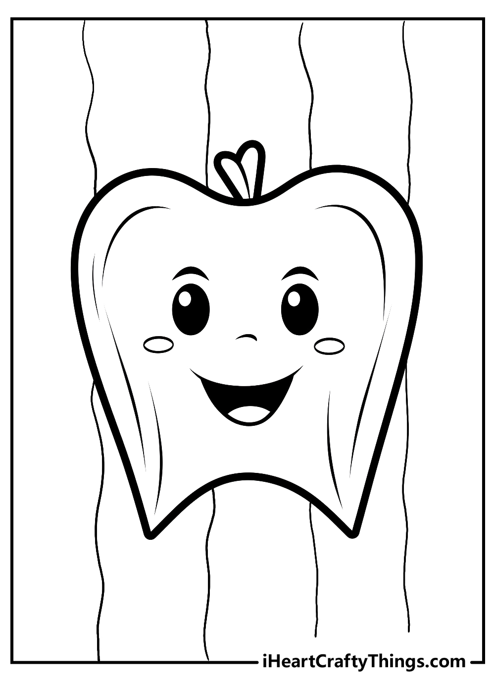 tooth coloring sheet free download