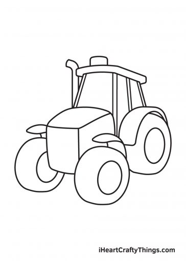 Tractor Drawing - How To Draw A Tractor Step By Step