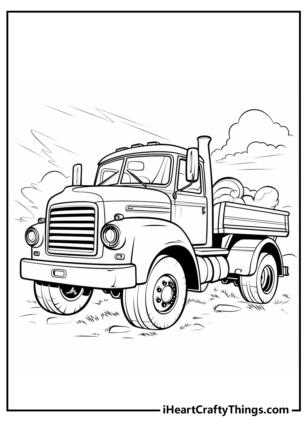 Truck Coloring Sheet Free pdf Download