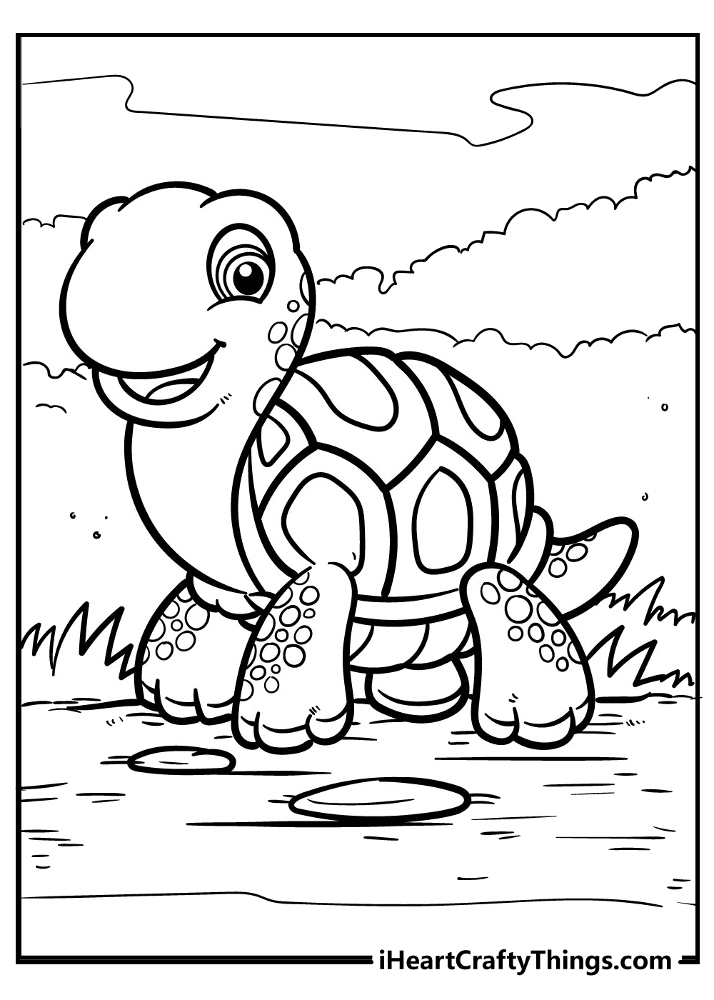 Tortoise Coloring Pages For Kids