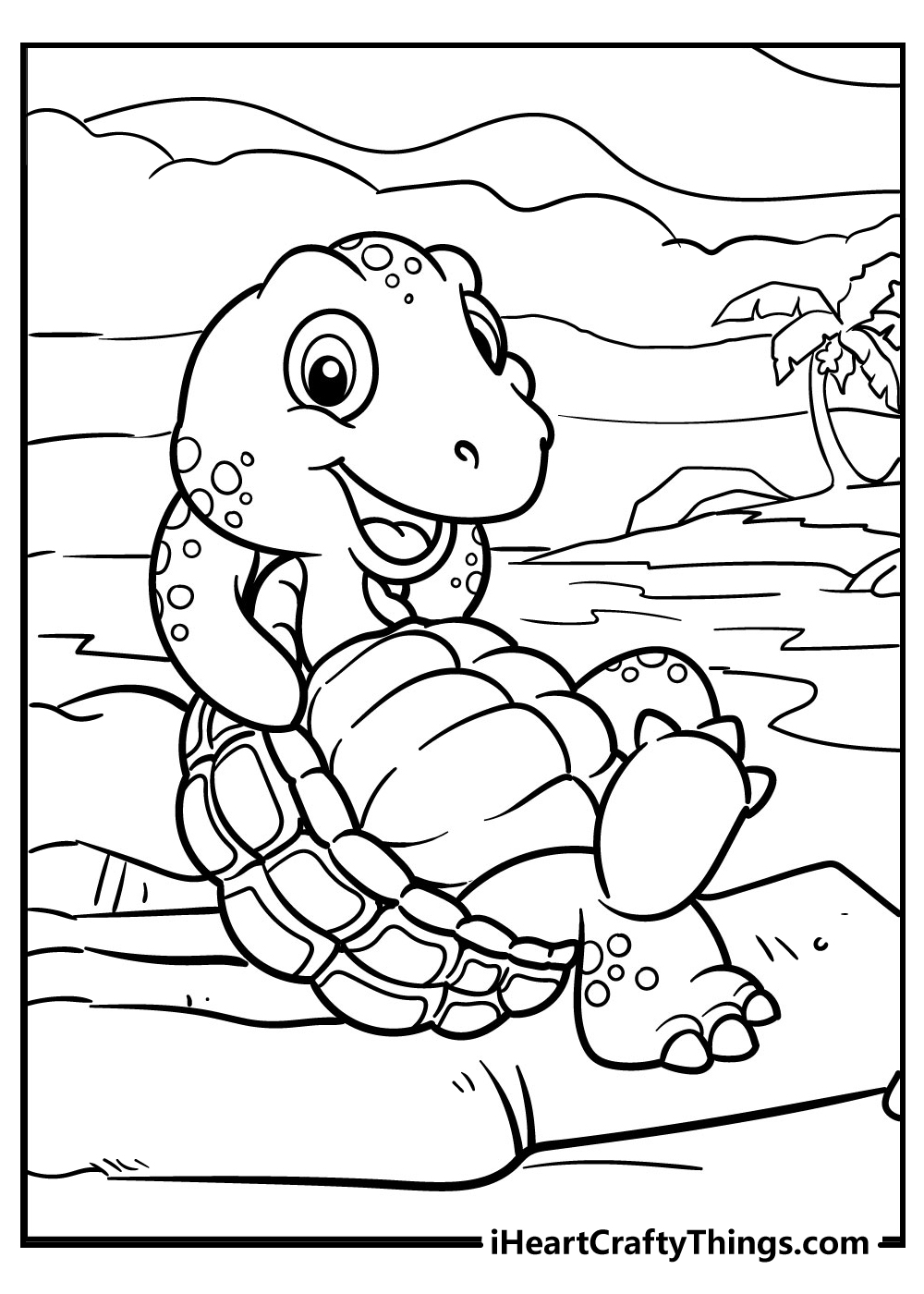 black and white turtle coloring images for kids free printable
