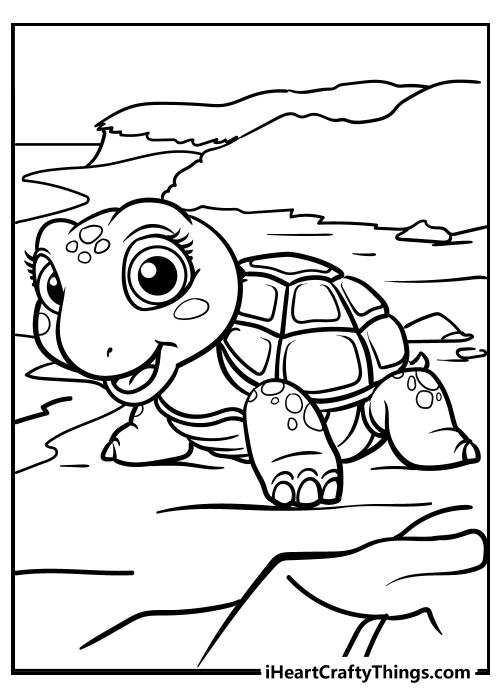 coloring pages of cute turtles