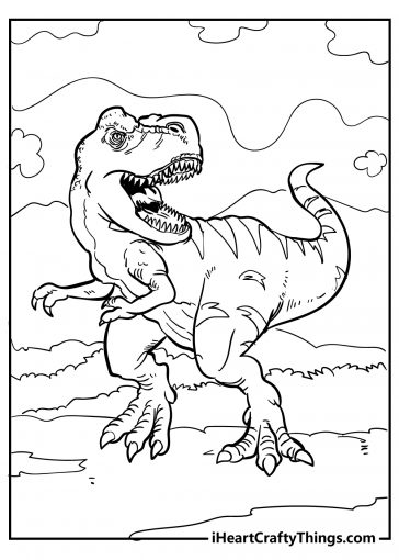 Tyrannosaurus coloring image free printable