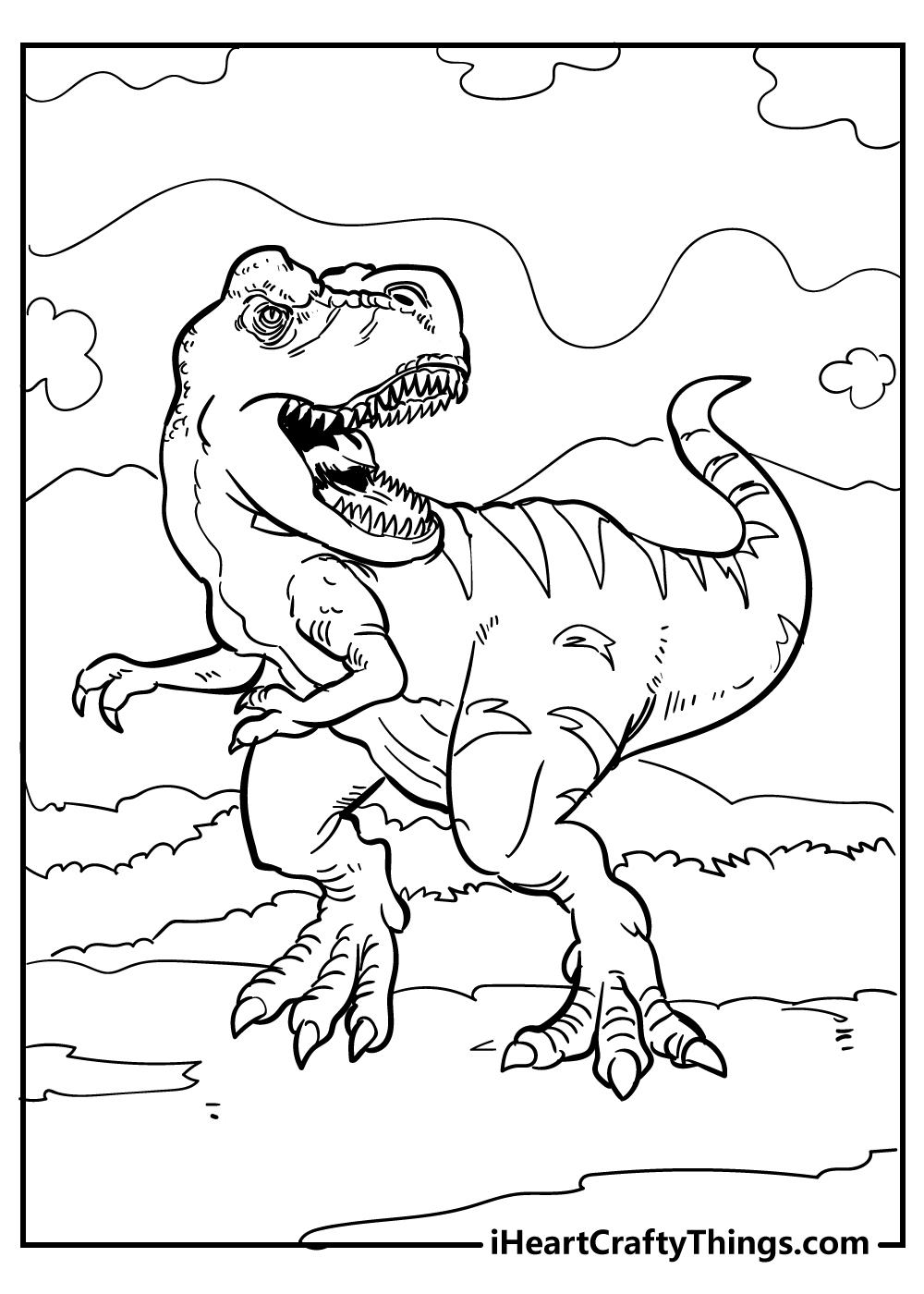 jurassic world t-rex colouring sheets free printable