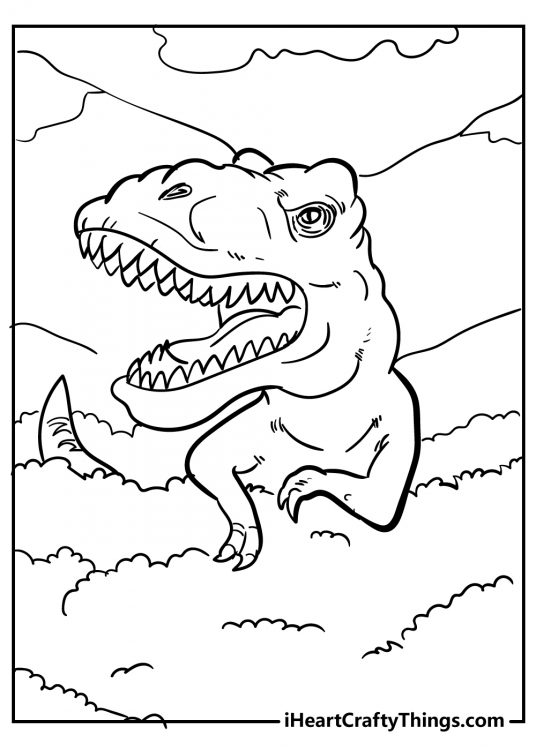 t-rex drawing coloring book free download