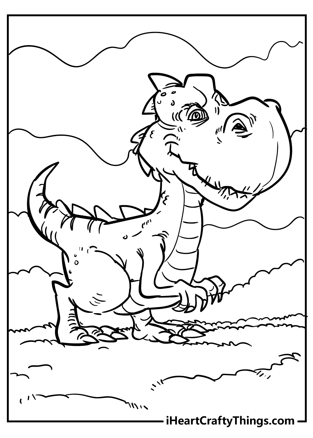 new tyrannosaurus coloring book free printable