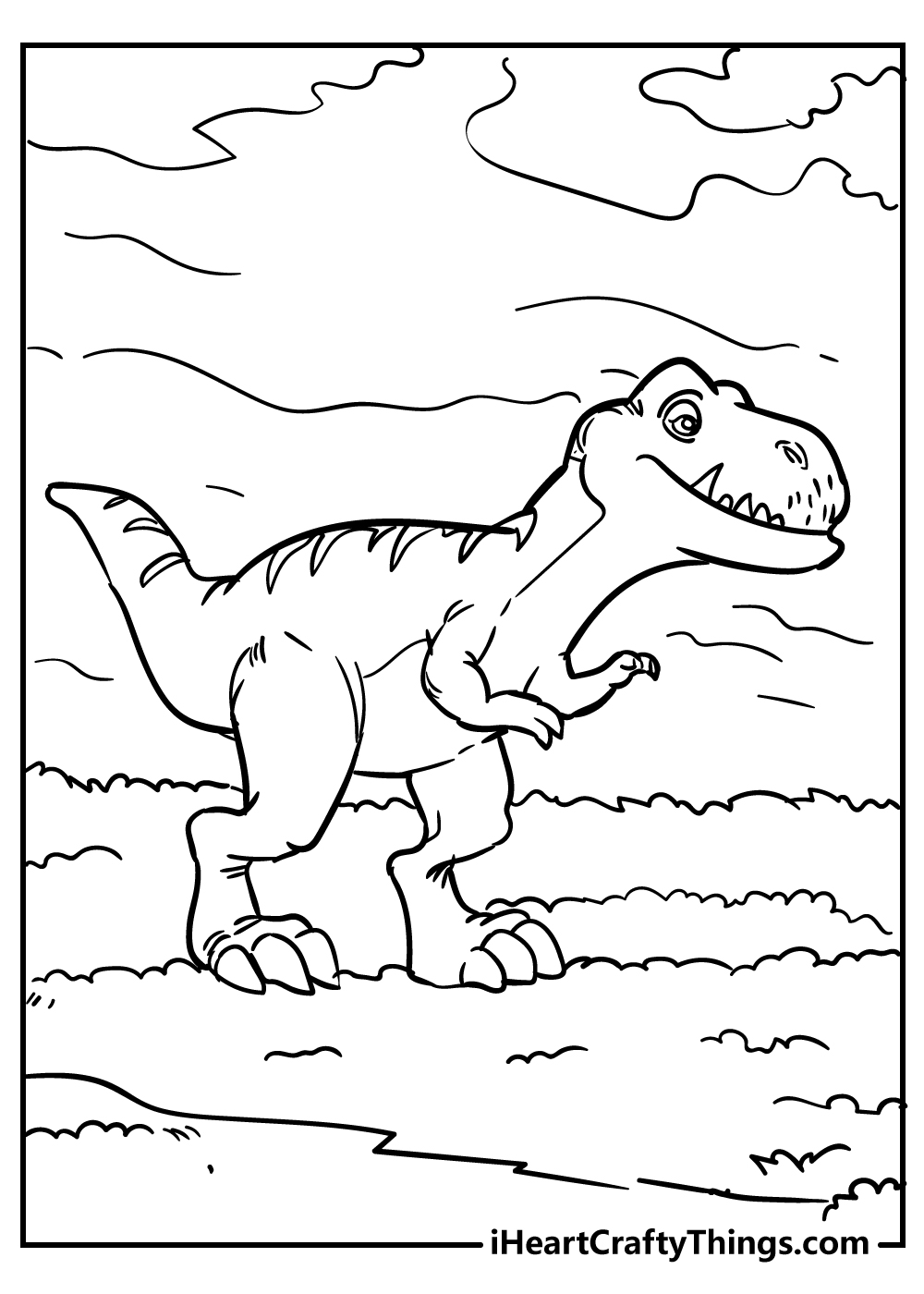 t-rex tyrannosaurus coloring book for adults free printable