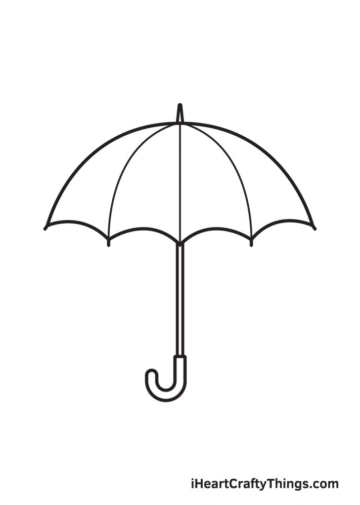 Umbrella Drawing - How To Draw An Umbrella Step By Step