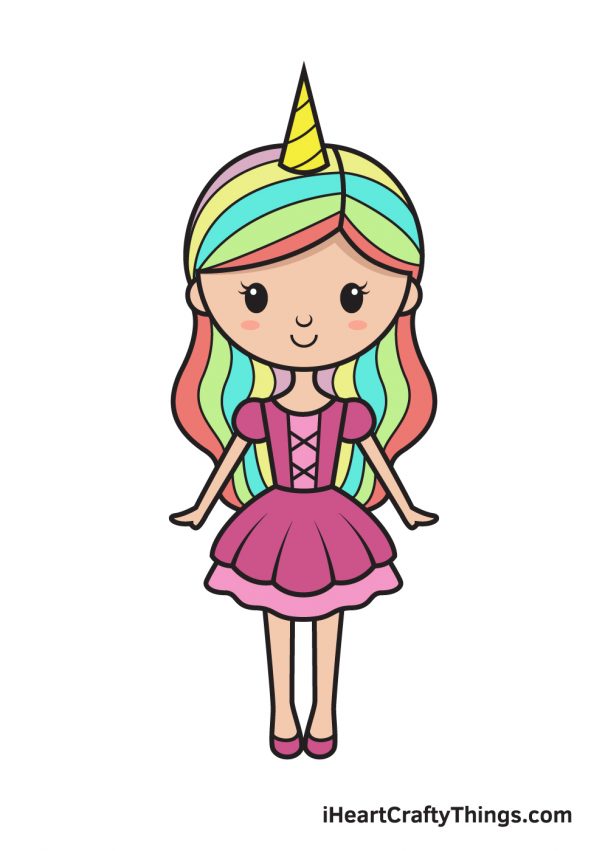 Unicorn Girl Drawing How To Draw A Unicorn Girl Step By Step
