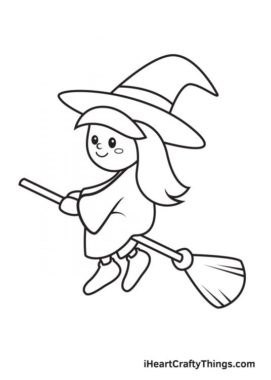 Witch Drawing - How To Draw A Witch Step By Step