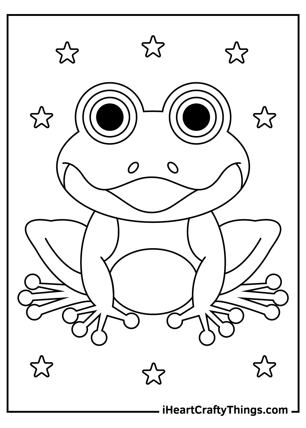 black and white frog coloring pages free