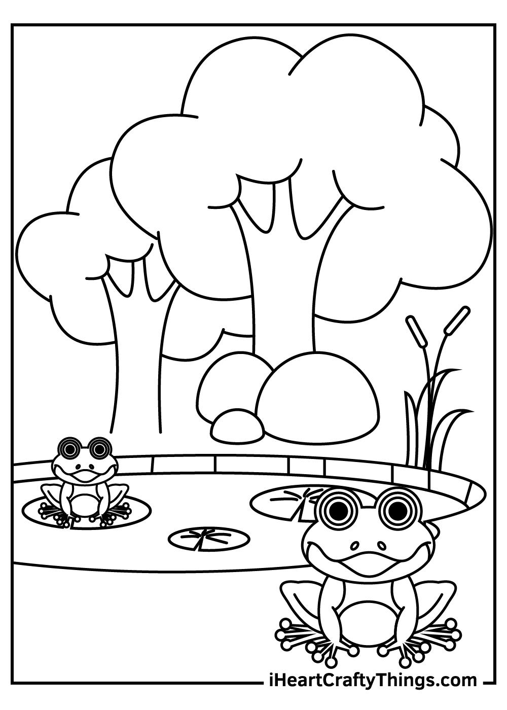 hard frog coloring pages free printable