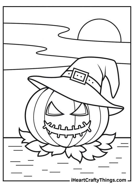 jack o lantern pumpkin coloring pages