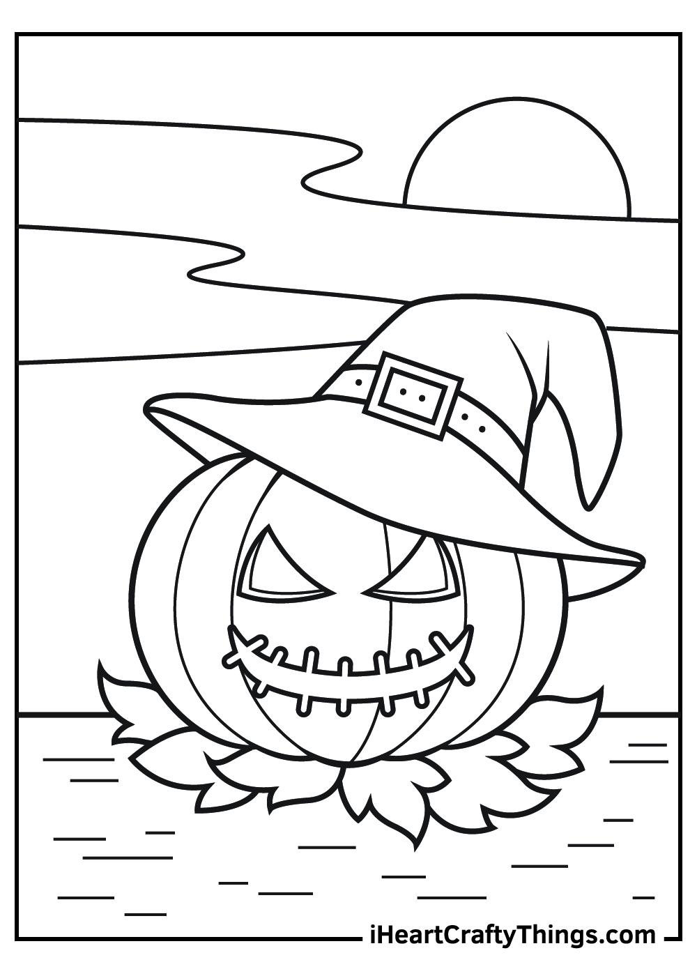 scary jack o lantern coloring pages 