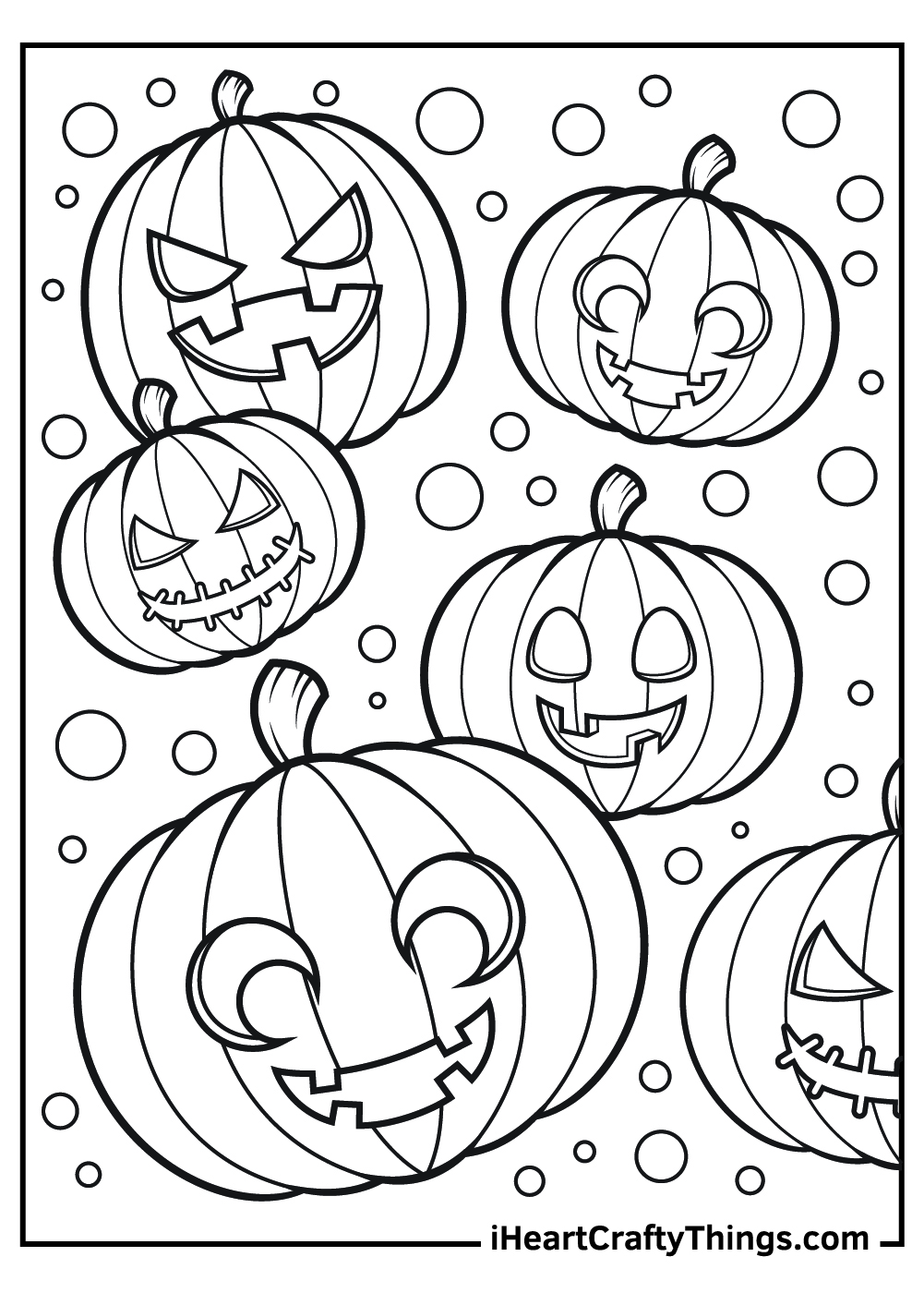 full page jack o lantern coloring pages free