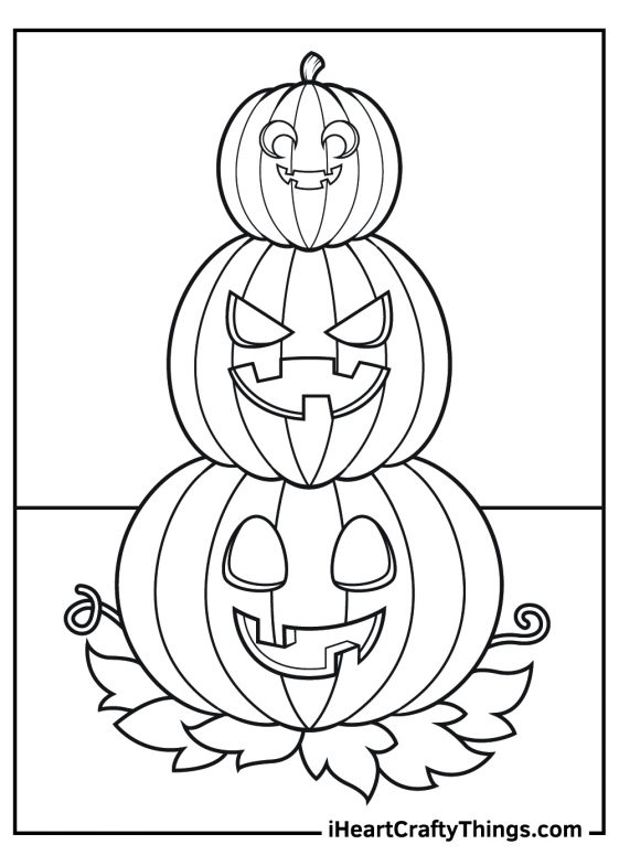jack o lantern pumpkin coloring pages