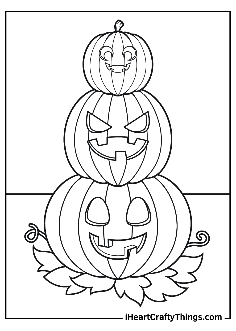 Jack O Lantern Face Coloring Pages