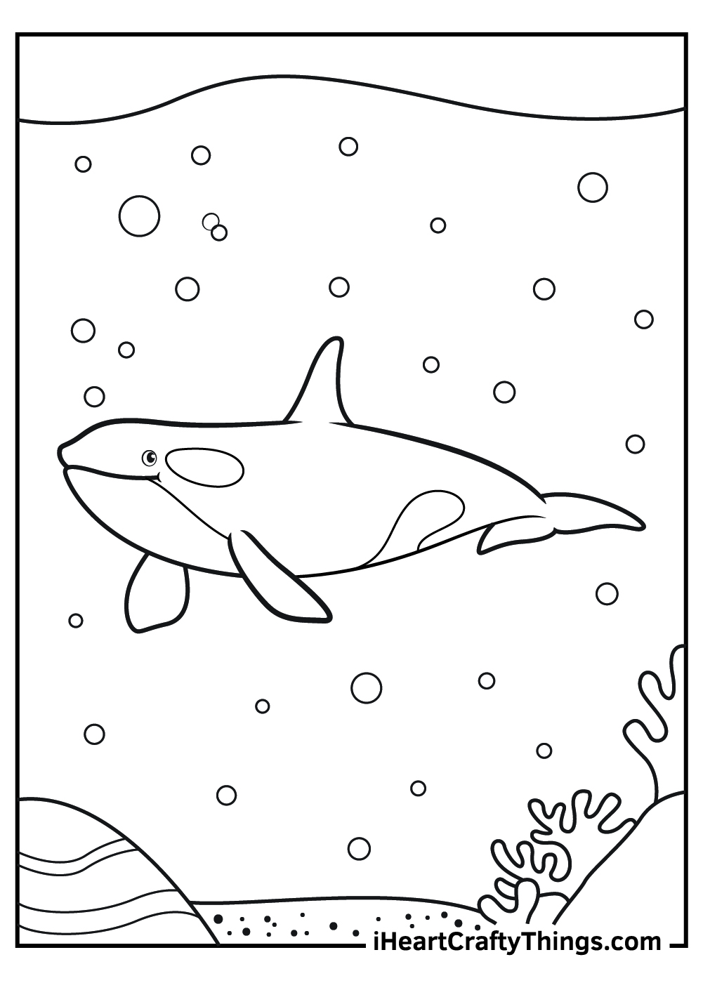 cute killer whale coloring pages