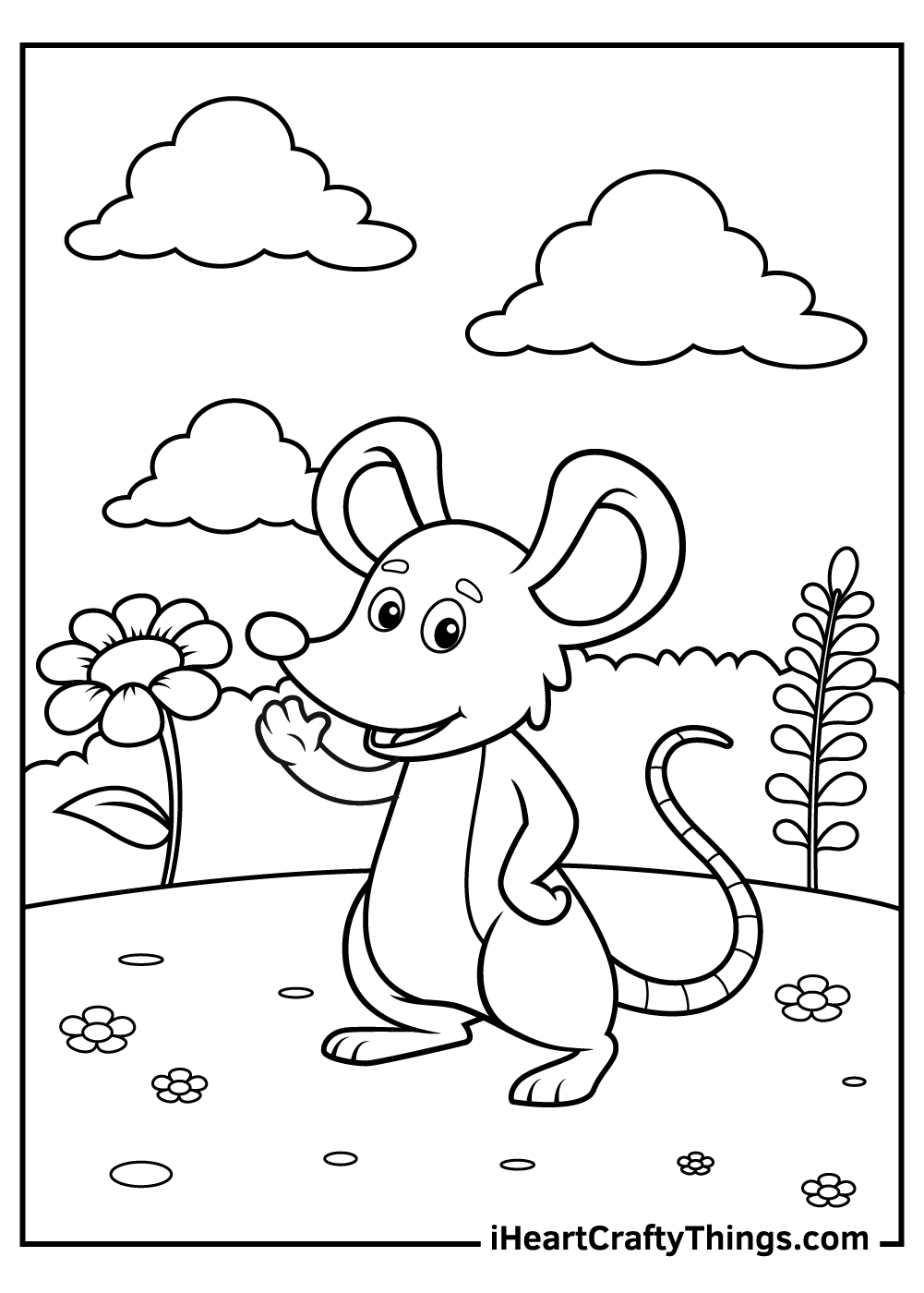 mouses first spring coloring pages