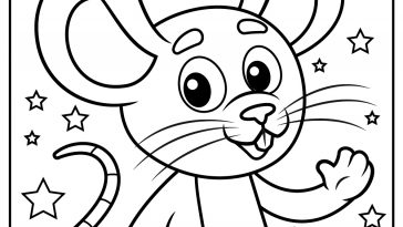 mice coloring images free printable