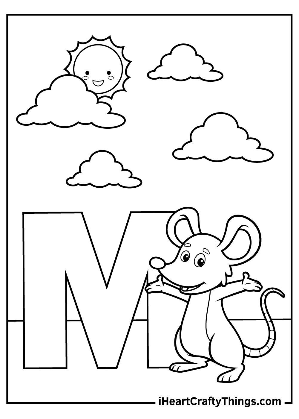 mouses first spring coloring pages