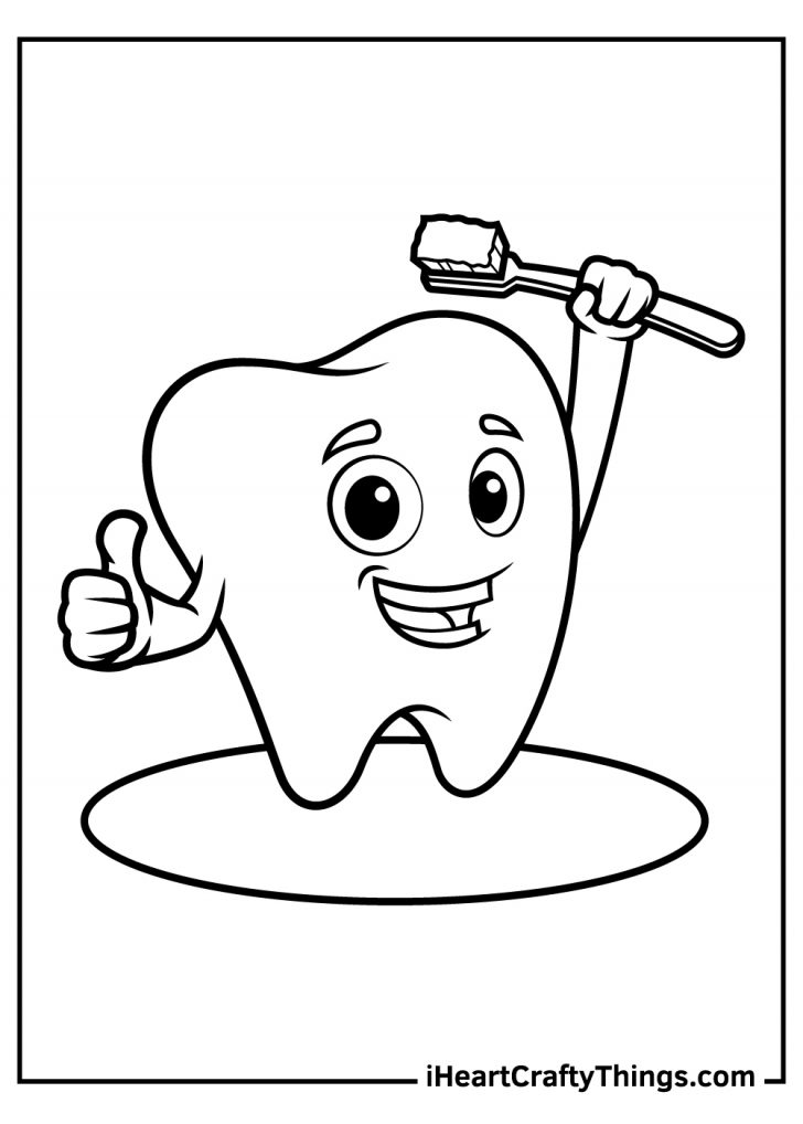 Tooth Coloring Pages (100% Free Printables)