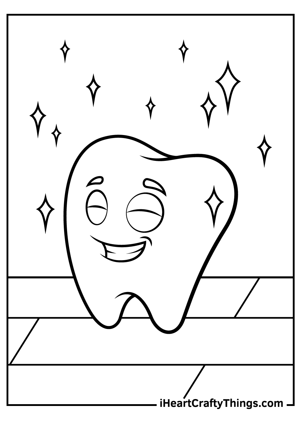 tooth coloring pages for preschoolers free printable