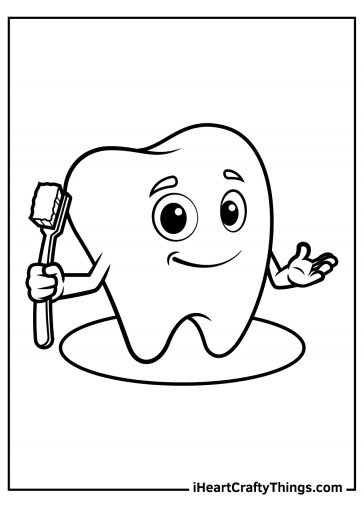 Tooth Coloring Pages (100% Free Printables)