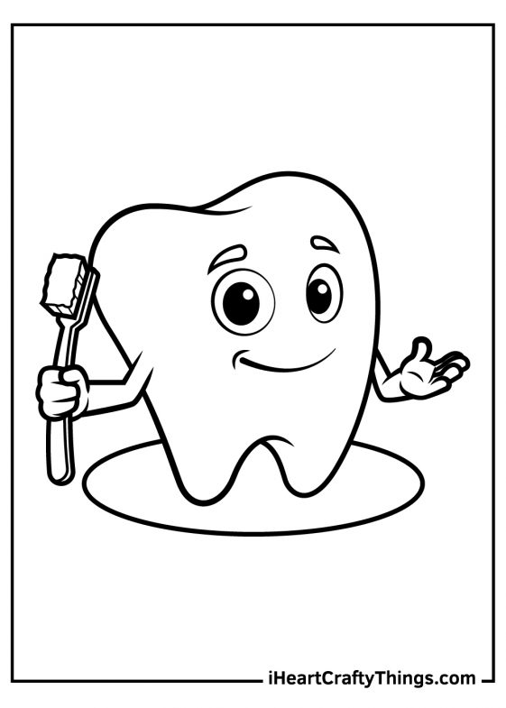 Tooth Coloring Pages (100% Free Printables)