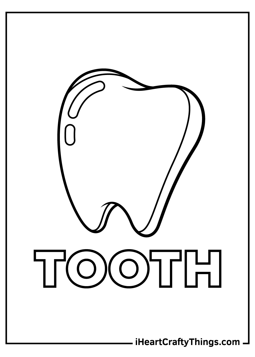 Printable Tooth Picture