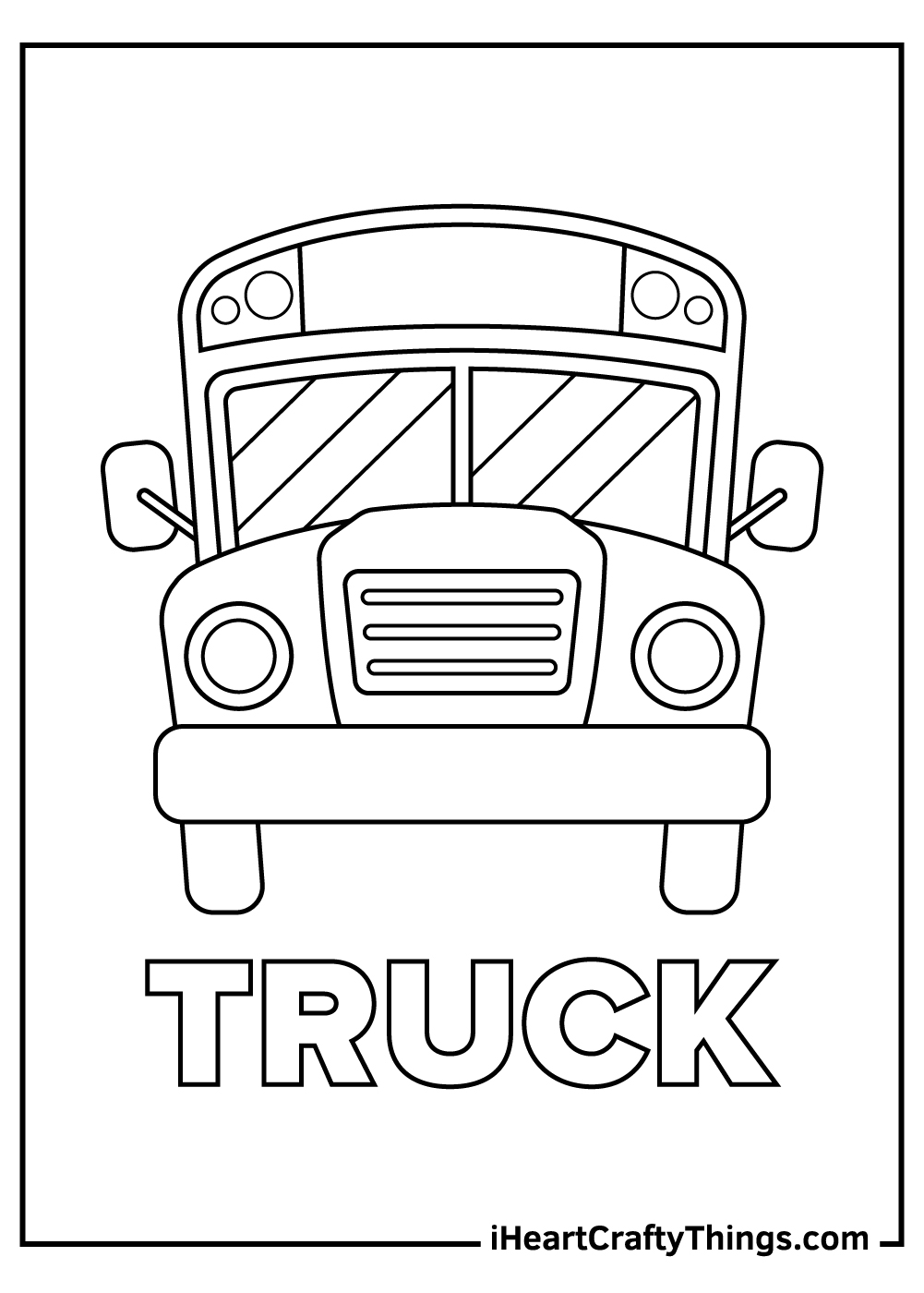 bus coloring pages preschool shapes