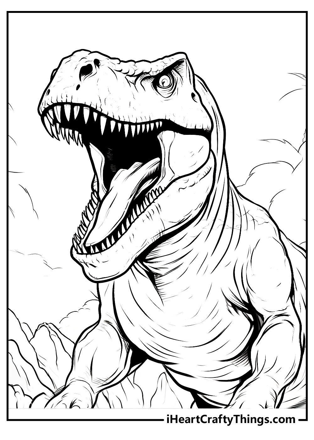 tyrannosaurus coloring pages for kids