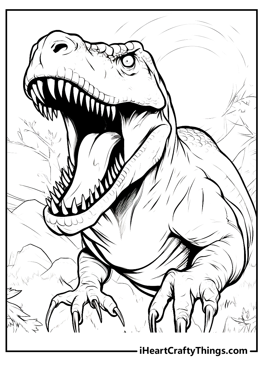 original tyrannosaurus coloring pages