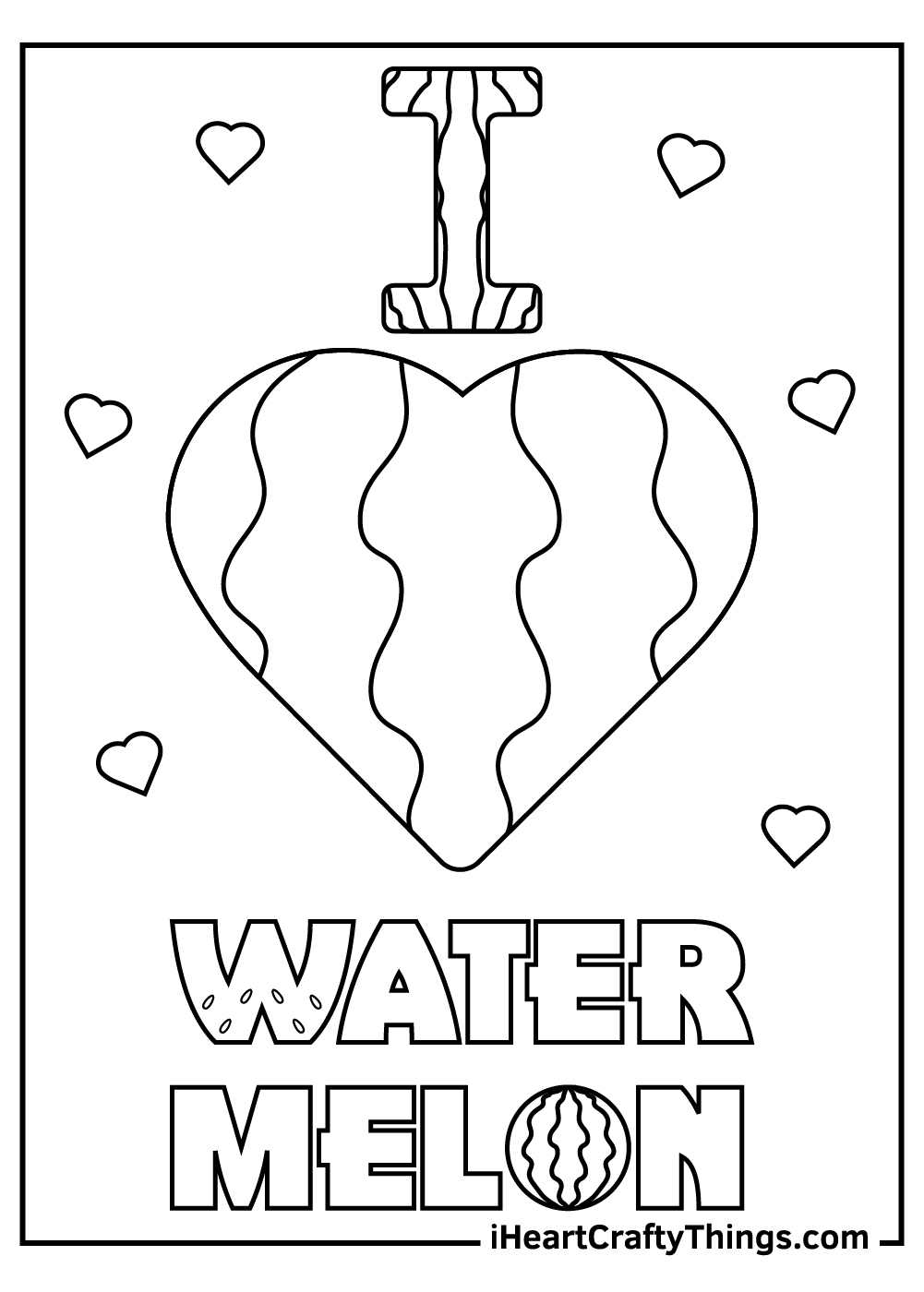 watermelon coloring pages for preschoolers free