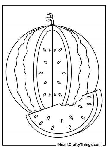 Watermelon Coloring Pages (100% Free Printables)