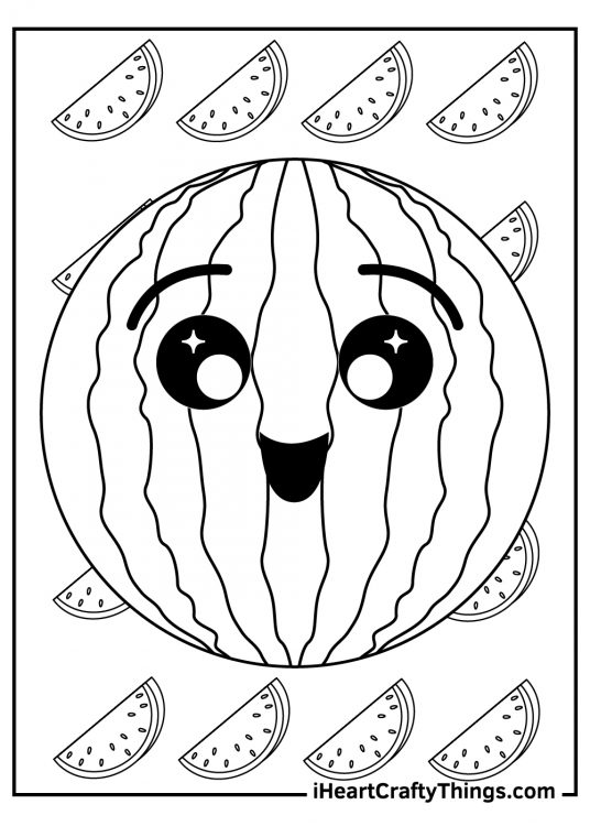Watermelon Coloring Pages