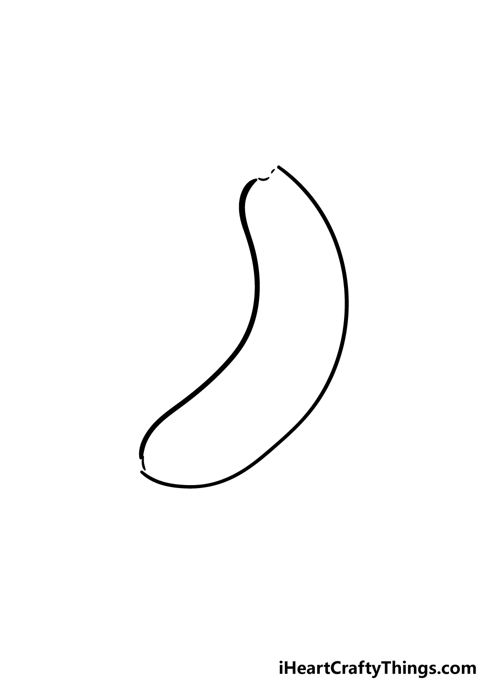 banana drawing step 2