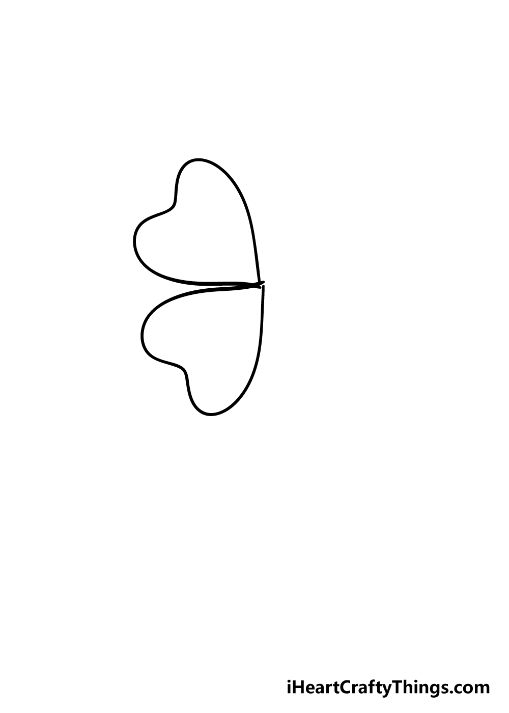 drawing four-leaf clover step 2