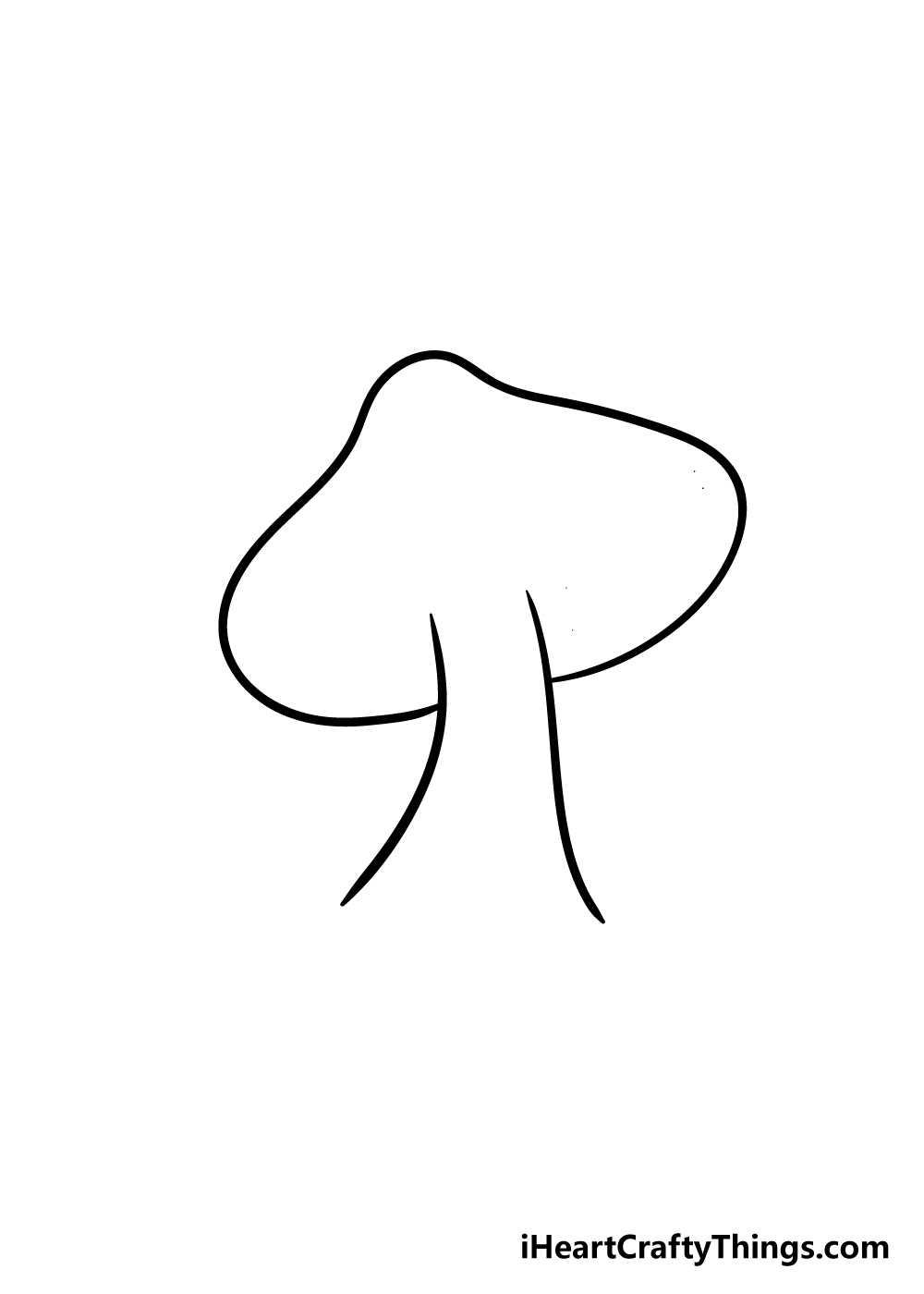 mushroom drawing step 2