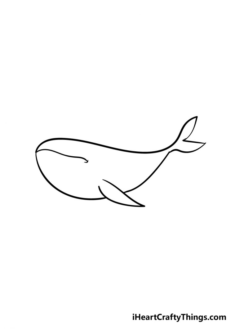 Whale Drawing - How To Draw A Whale Step By Step!