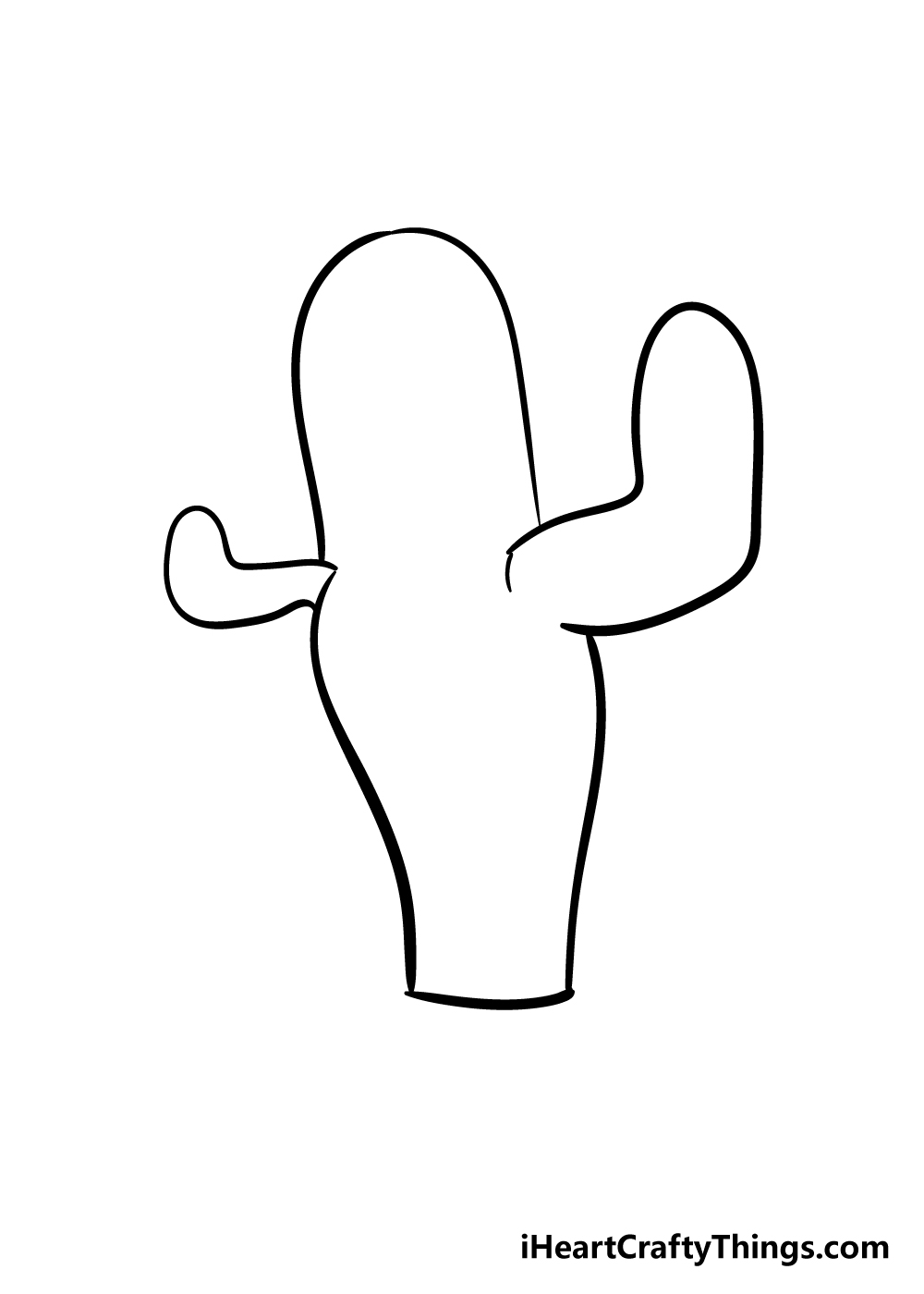cactus drawing step 3