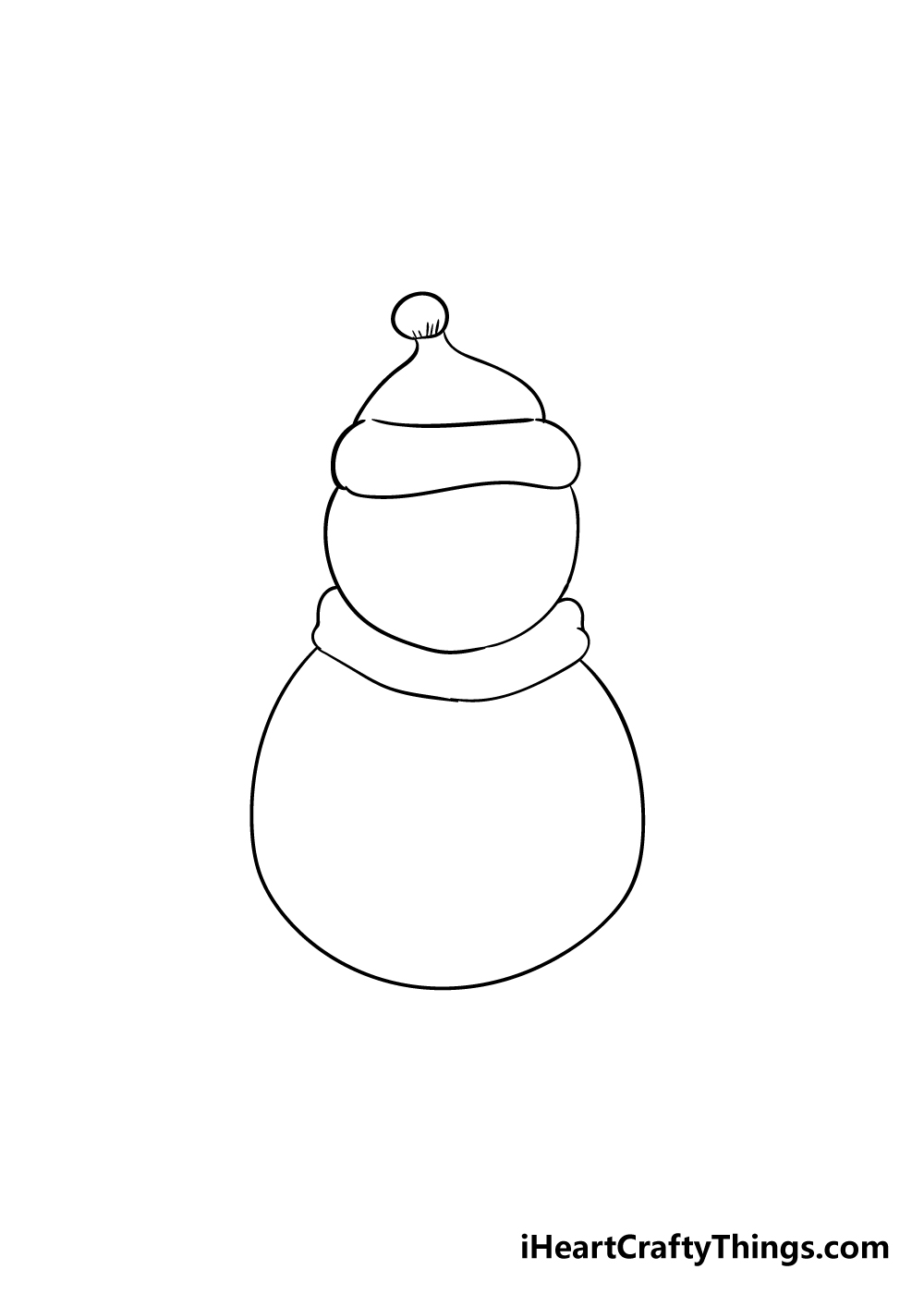 snowman drawing step 3