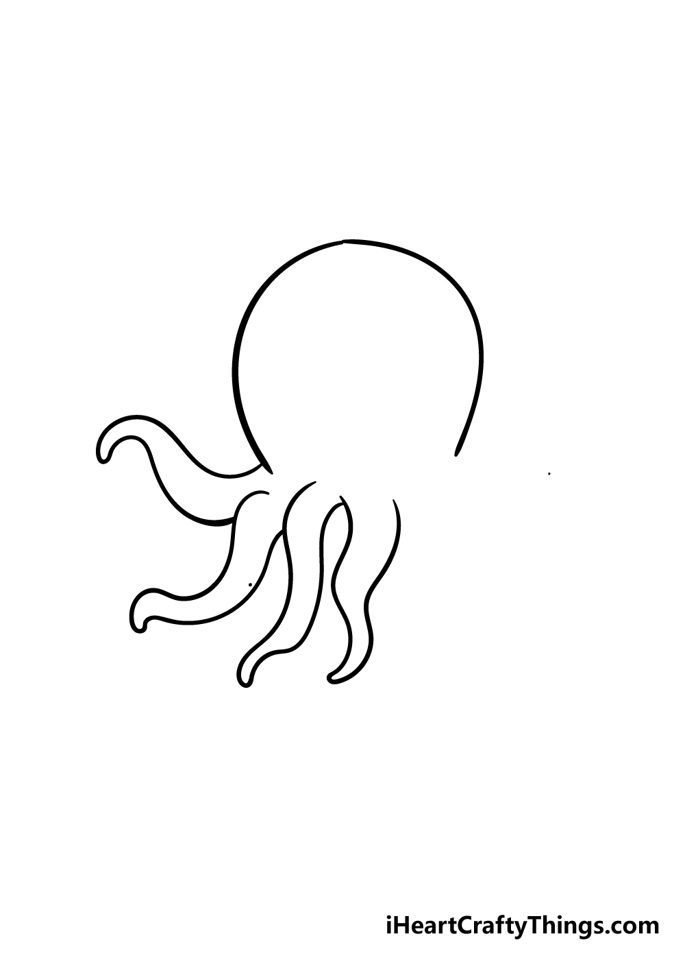 octopus drawing step 3