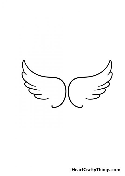 Angel Wings Drawing How To Draw Angel Wings Step By Step
