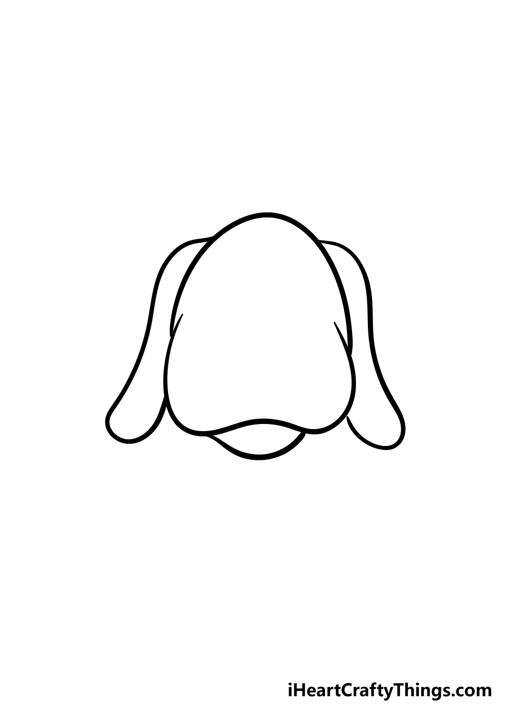 dog face drawing step 3
