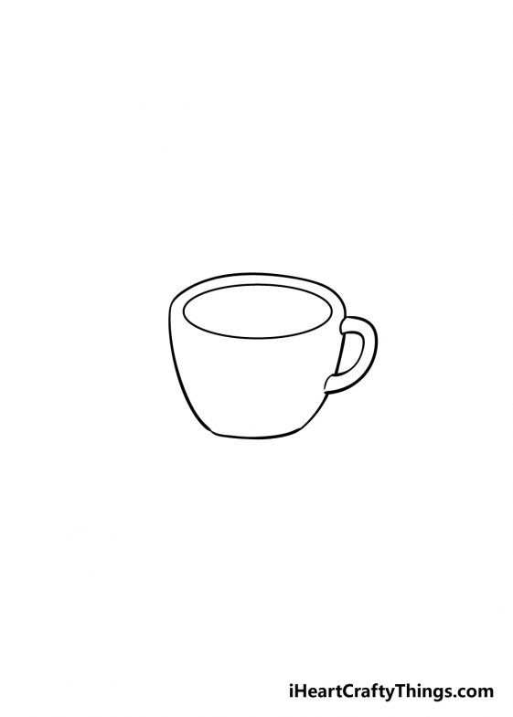 Coffee Cup Drawing How To Draw A Coffee Cup Step By Step