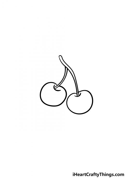 Cherry Drawing - How To Draw A Cherry Step By Step