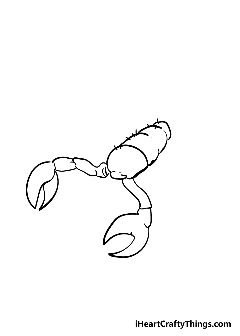 scorpion drawing step 3